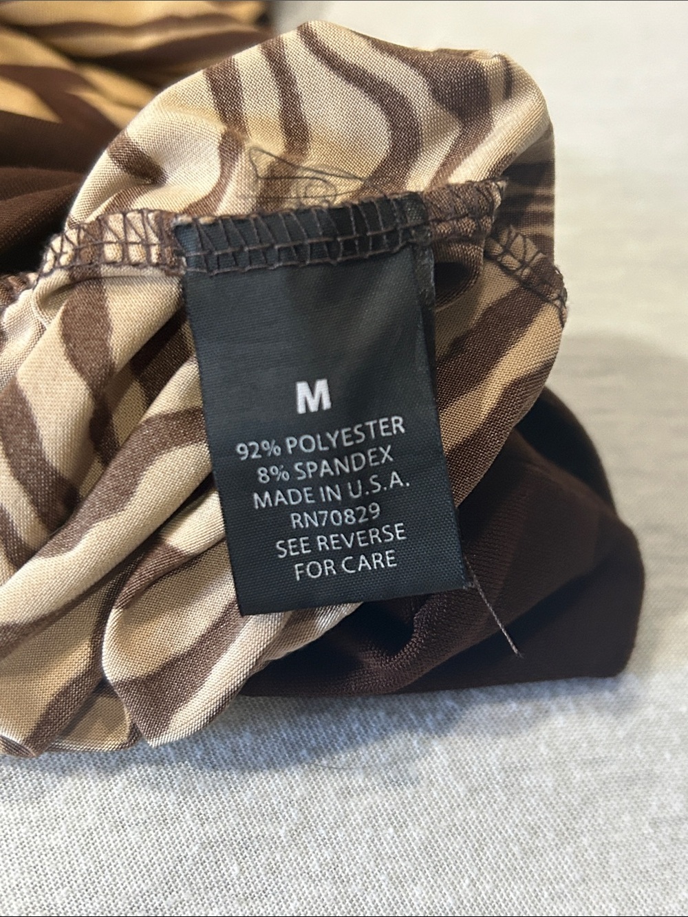 Rue 21 Sleeveless Zebra Print Top or Dress Sz M vintage 90s - Picture 4 of 5